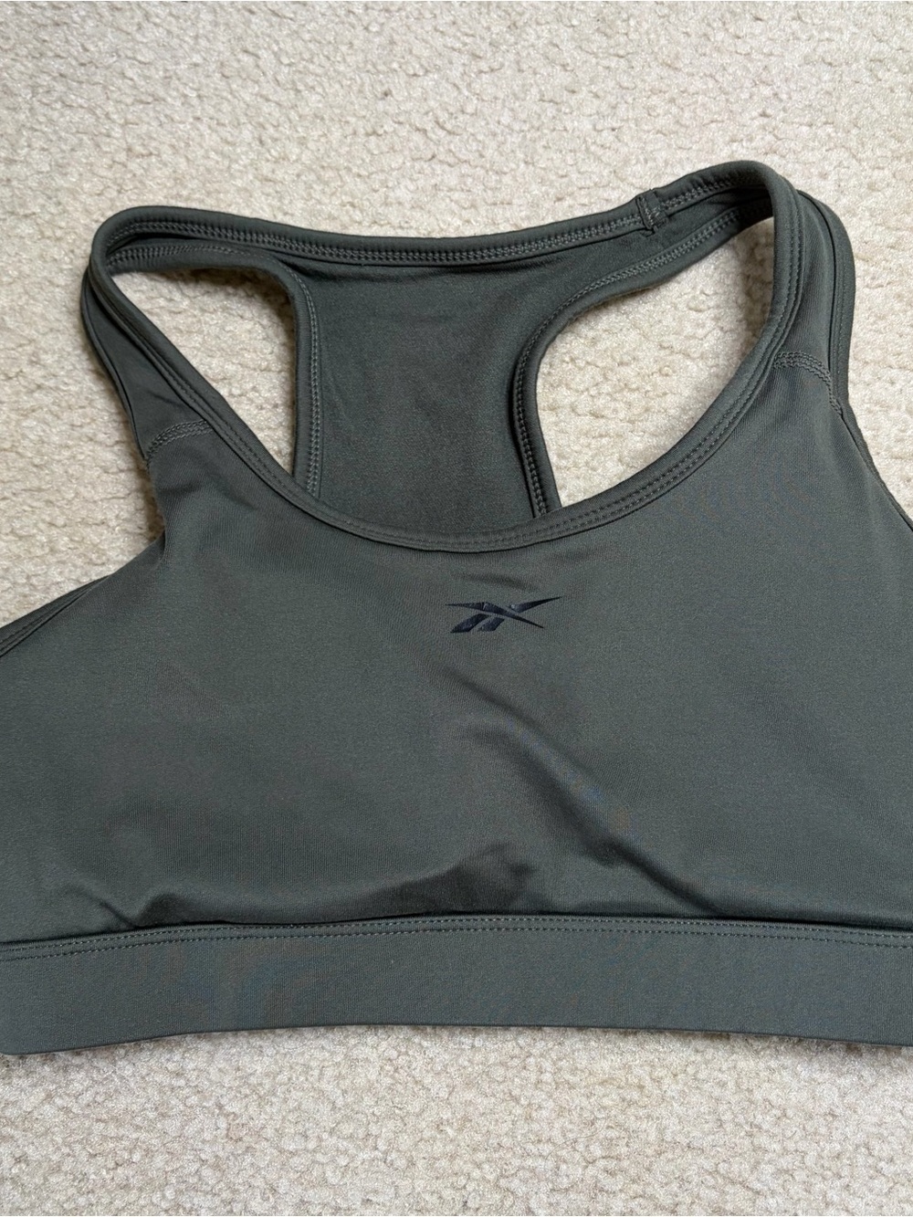 Reebok Olive Racerback Performance Sports Bra